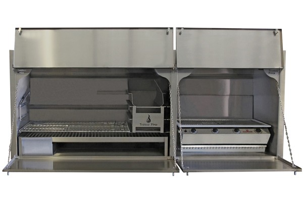 2050mm Combination braai - complete stainless steel